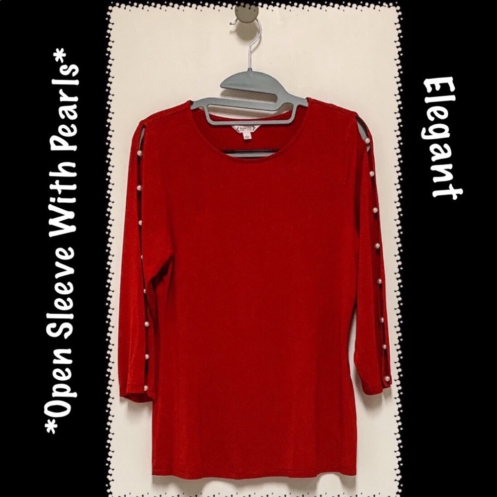 *New*Nanette Lepore*3/4 Open Sleeve Pearl Buttons*